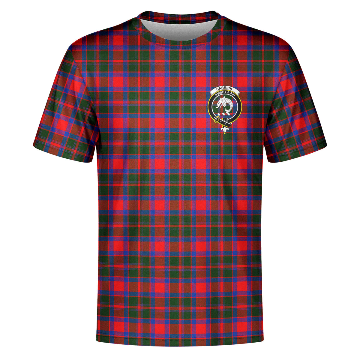 Carrick District Tartan Crest T-shirt