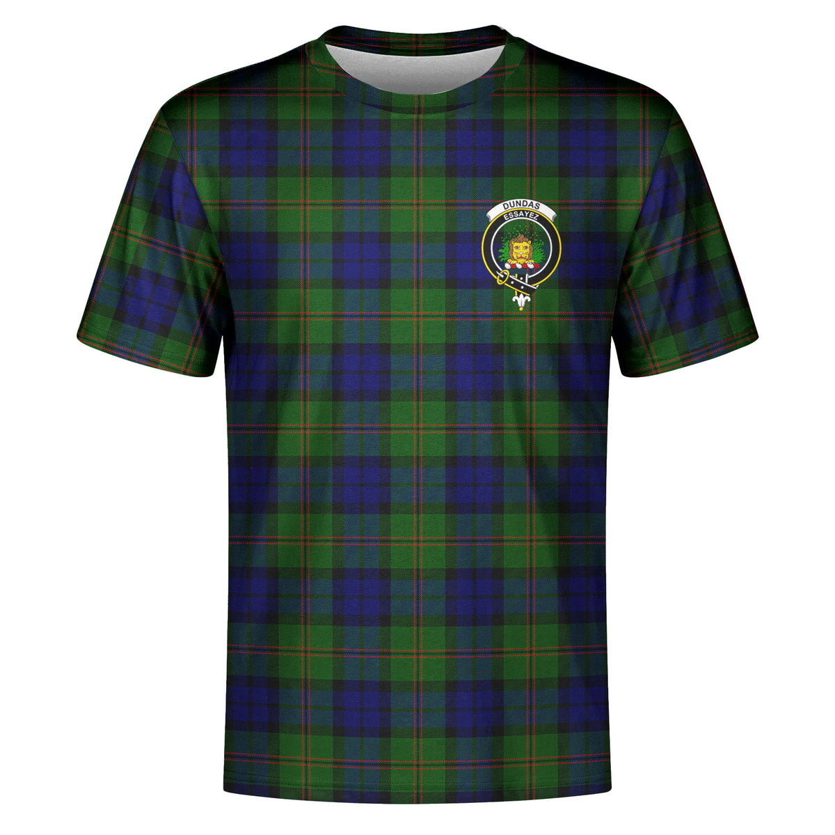 Dundas Modern Tartan Crest T-shirt