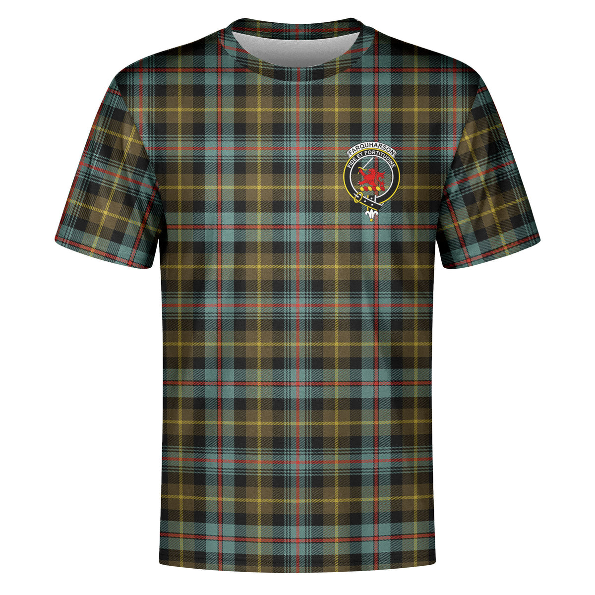 Farquharson Weathered Tartan Crest T-shirt
