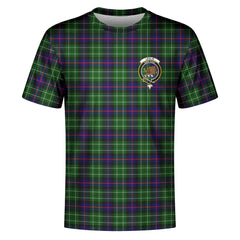 Leslie Hunting Tartan Crest T-shirt