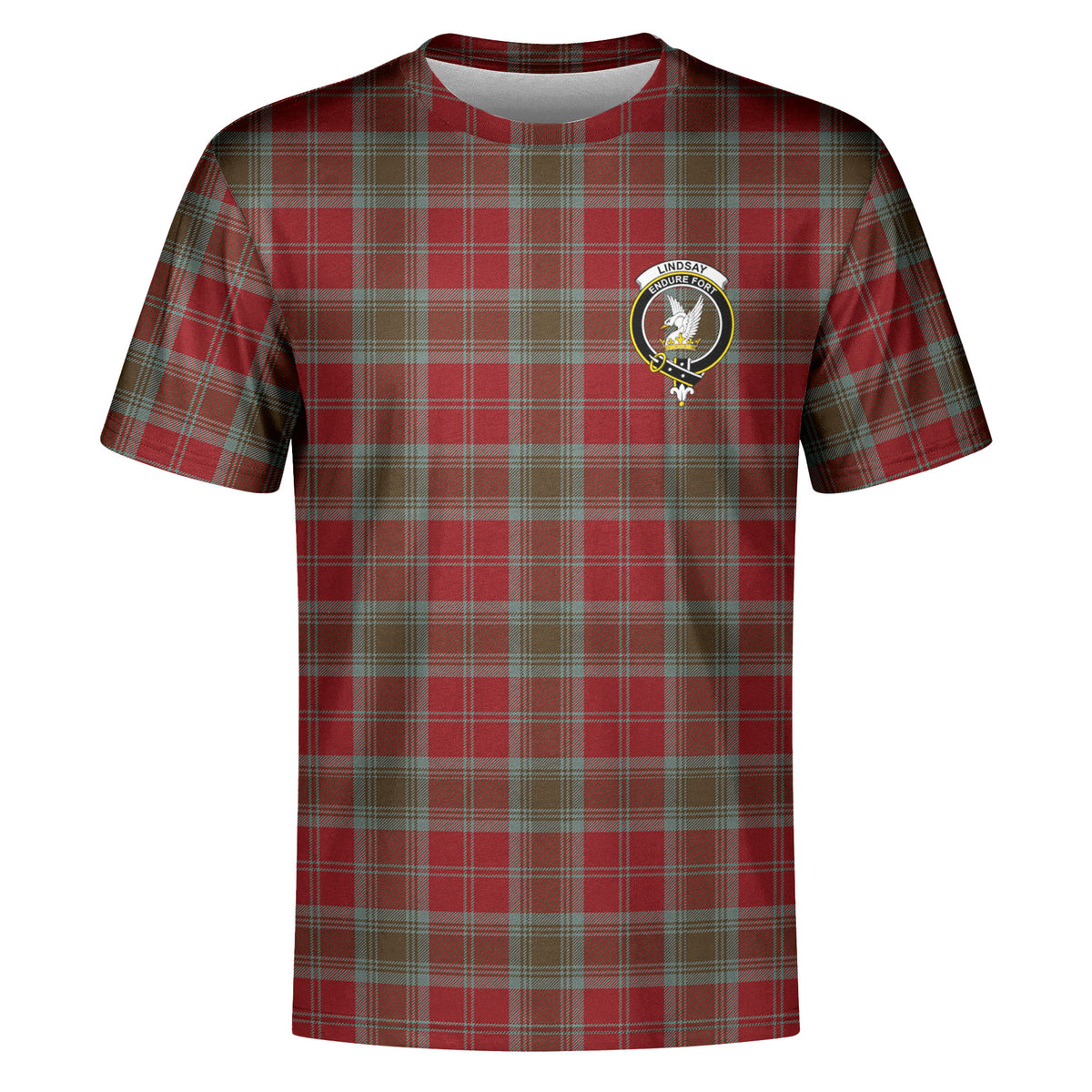 Lindsay Weathered Tartan Crest T-shirt