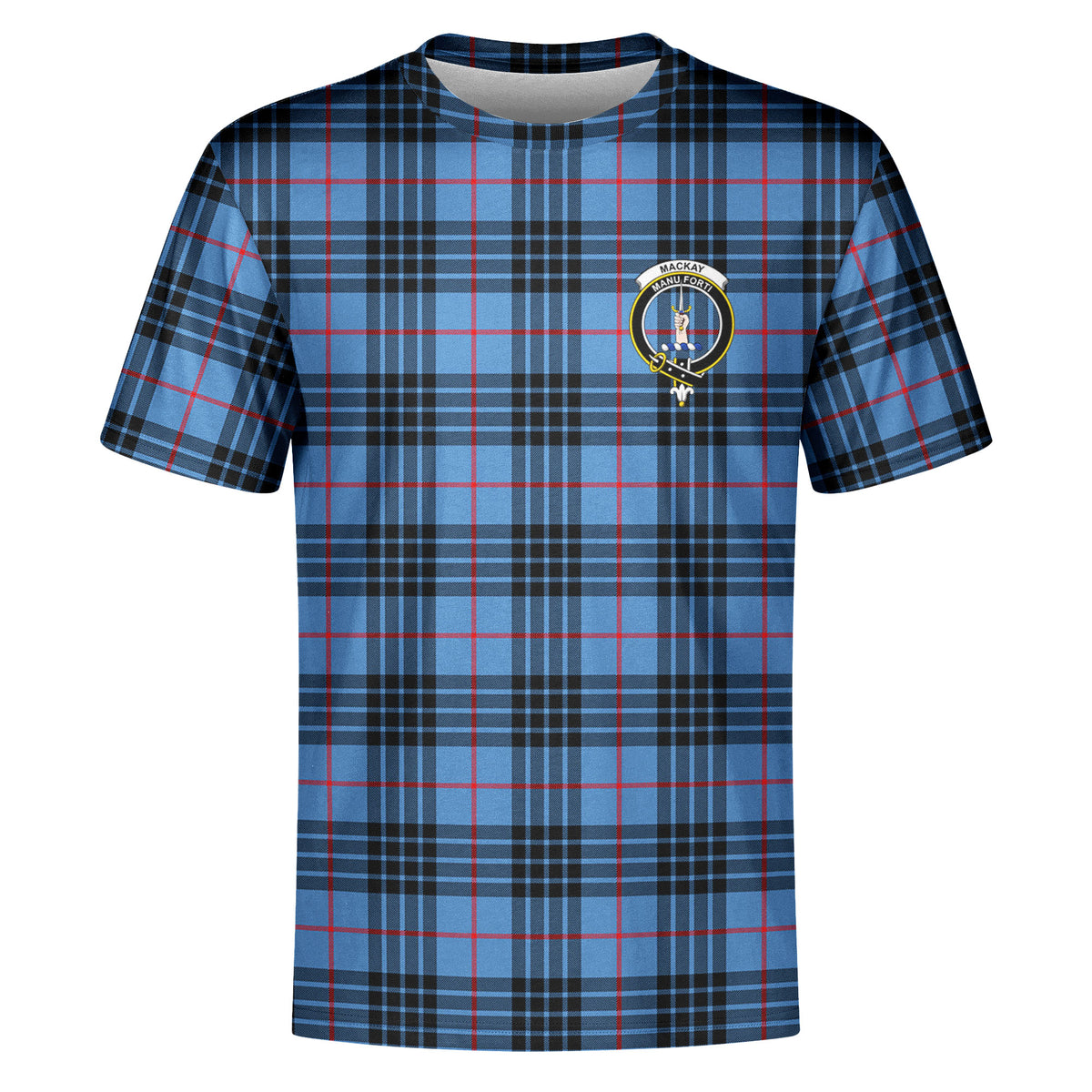 MacKay Blue Tartan Crest T-shirt