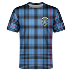 MacKay Blue Tartan Crest T-shirt