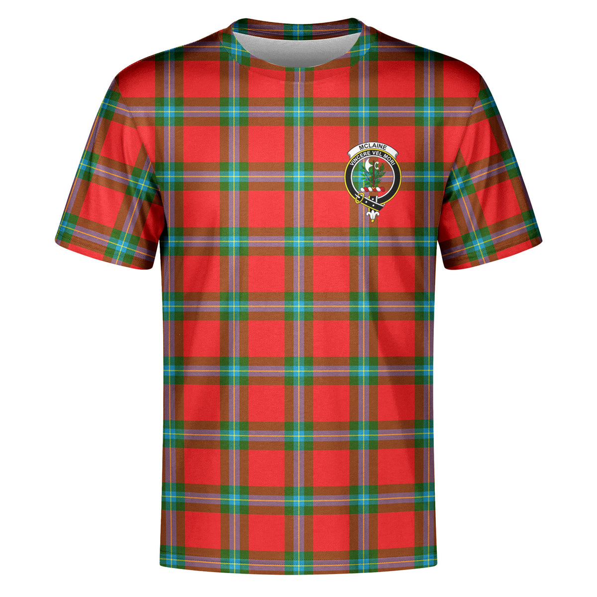 McLaine of Loch Buie Tartan Crest T-shirt