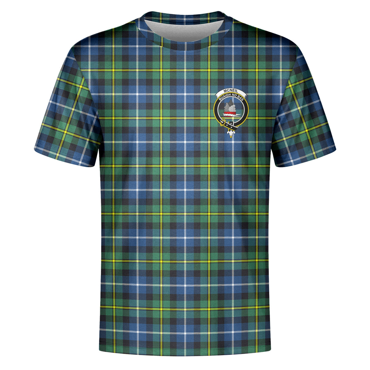 McNeil of Barra Ancient Tartan Crest T-shirt