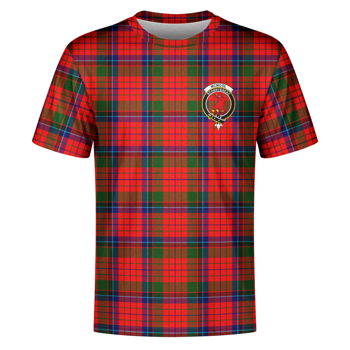 McNicol (of Scorrybreac) Tartan Crest T-shirt