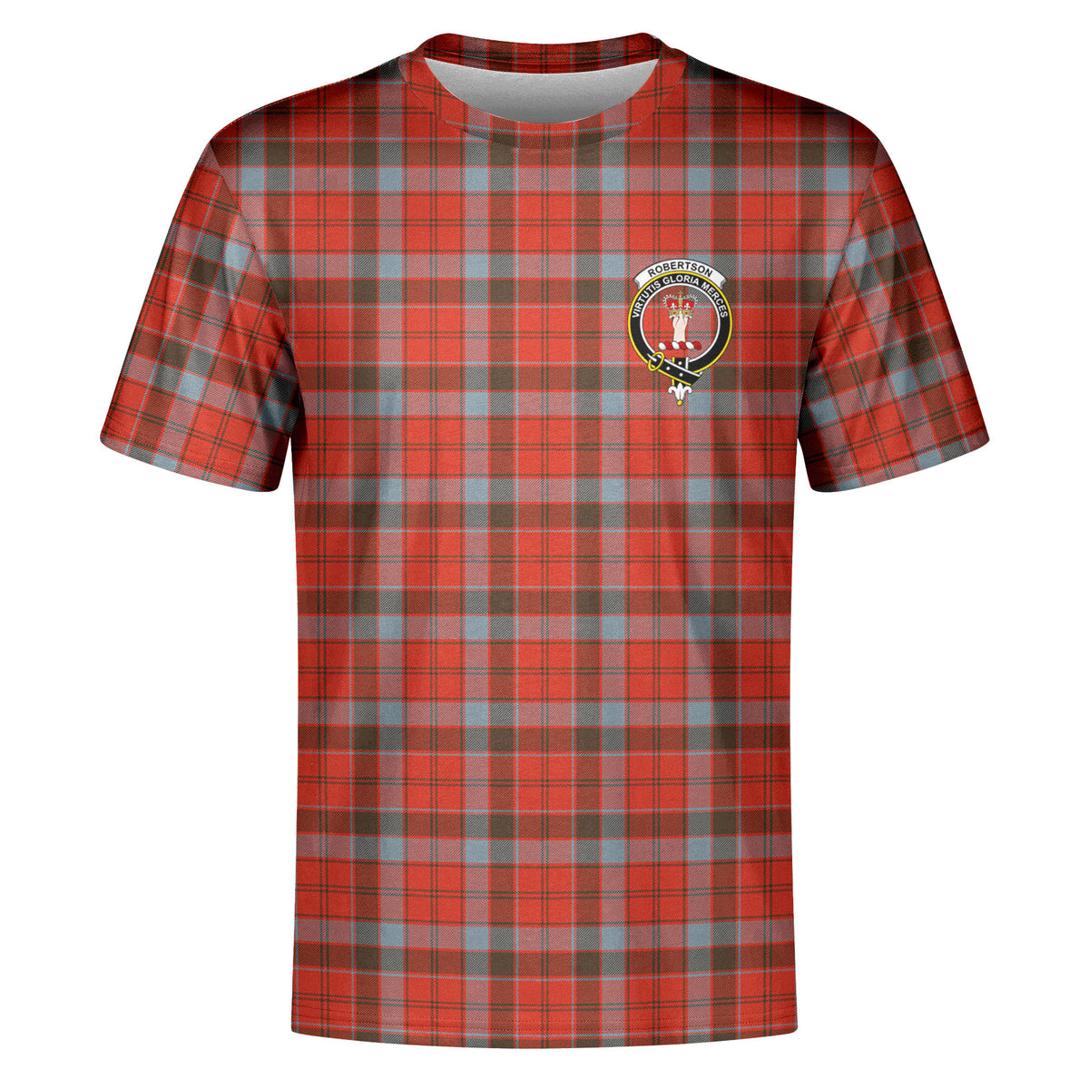 Robertson Weathered Tartan Crest T-shirt