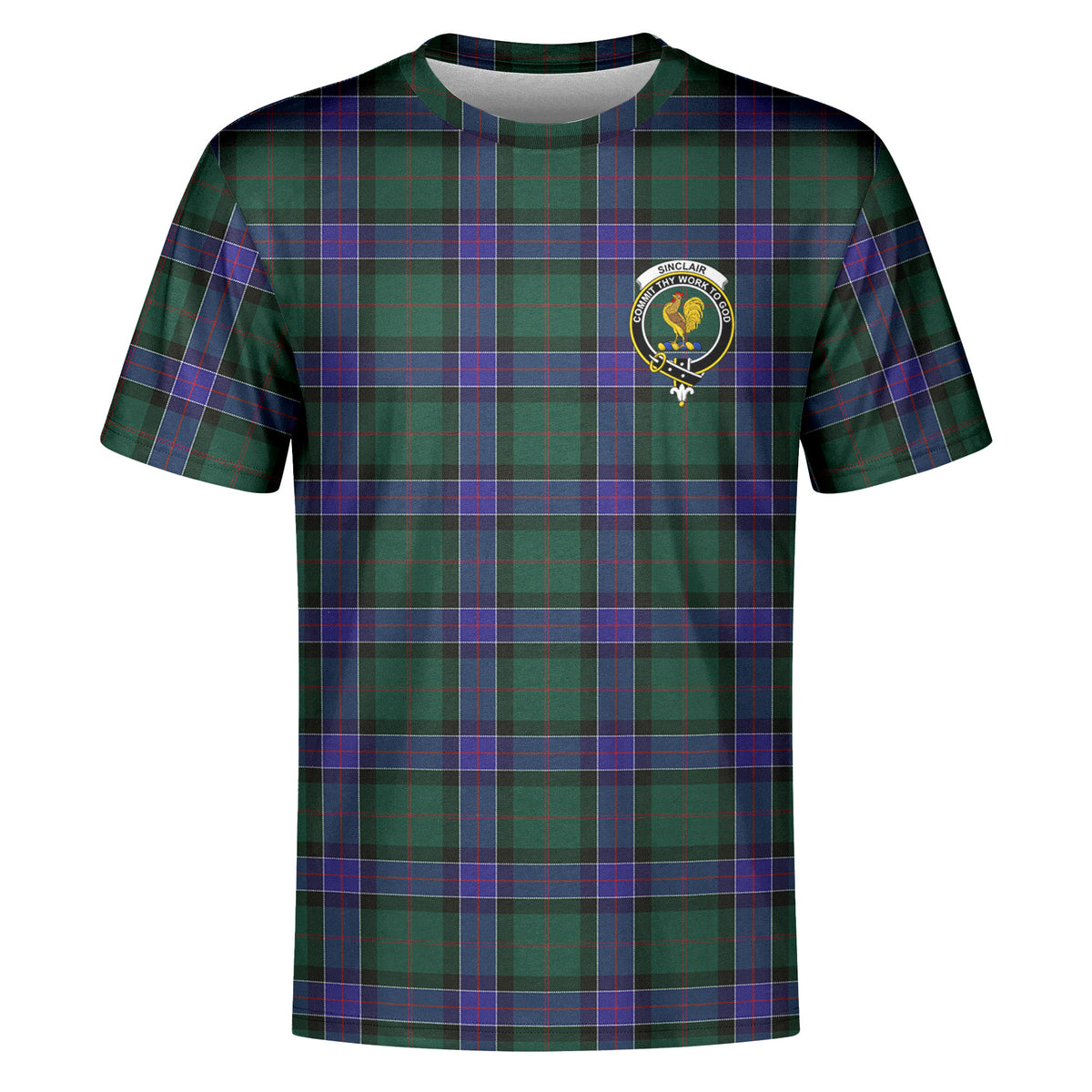 Sinclair Hunting Modern Tartan Crest T-shirt