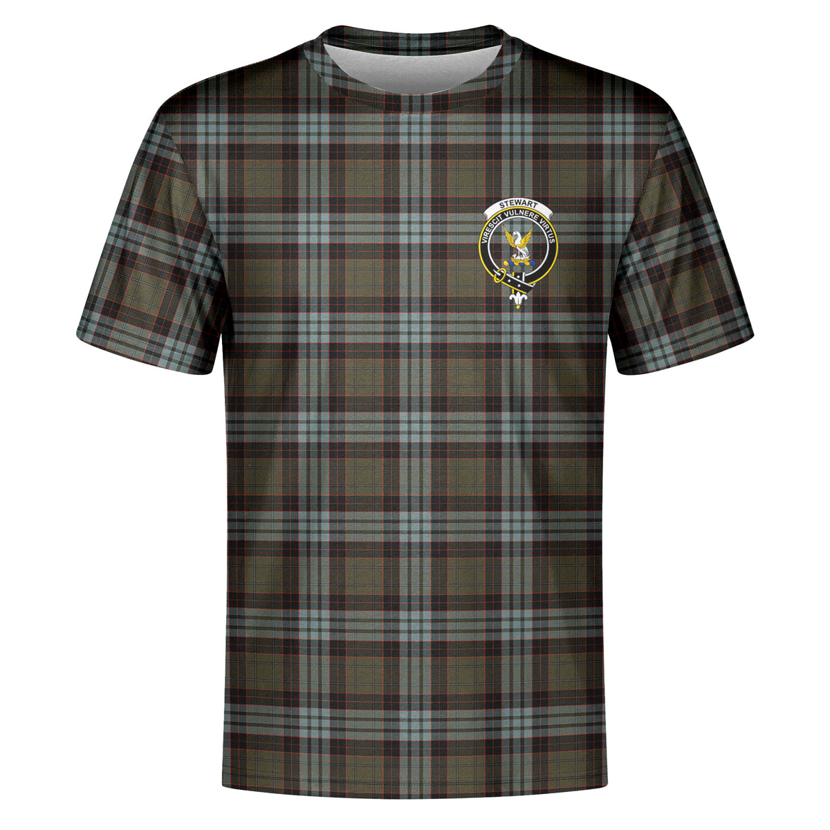 Stewart Old Weathered Tartan Crest T-shirt