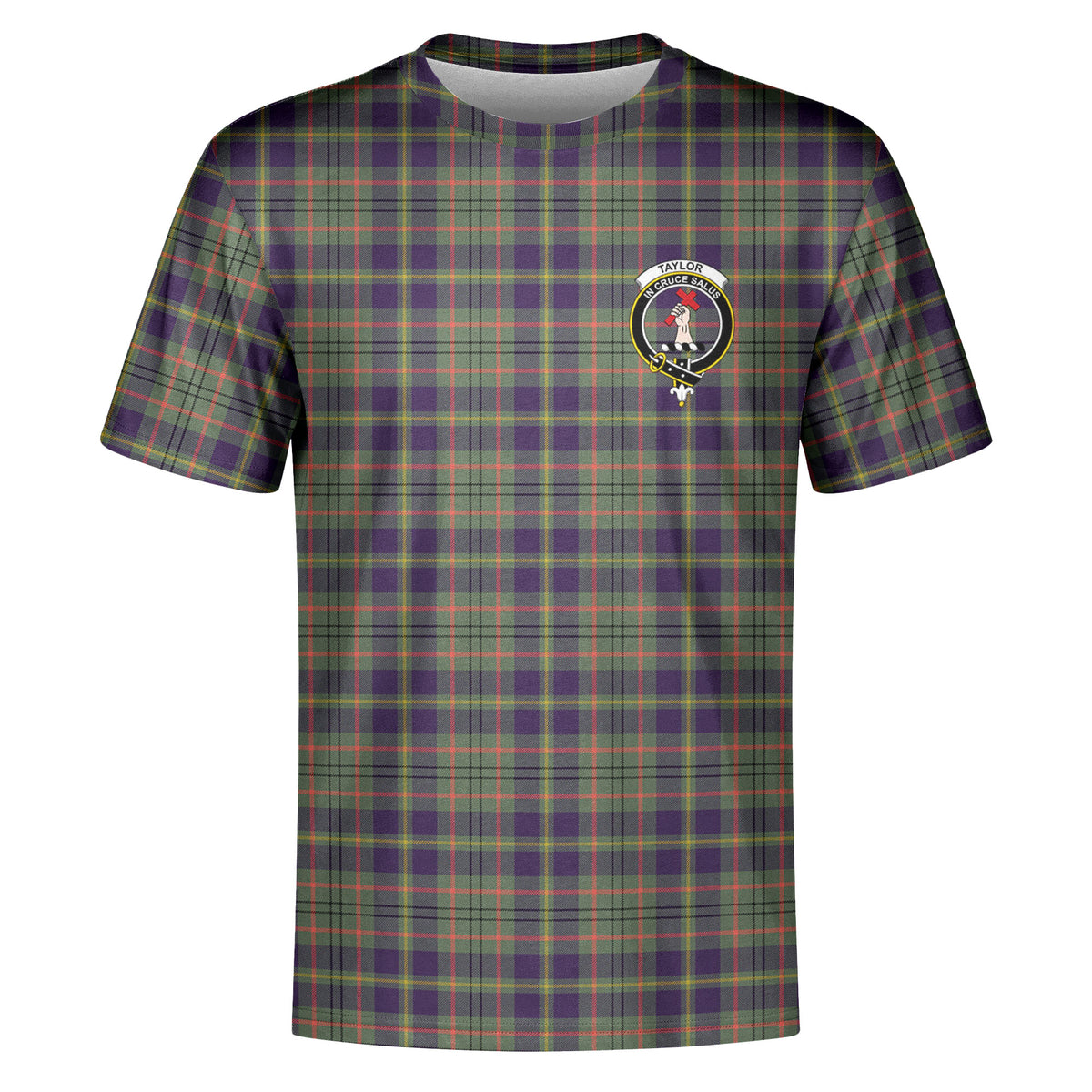 Taylor Weathered Tartan Crest T-shirt