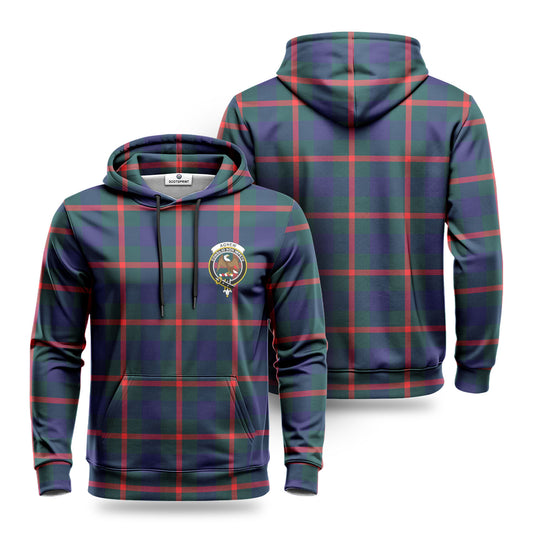 Agnew Modern Tartan Crest Hoodie 1500