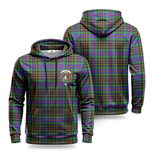 Brodie Hunting Modern Tartan Crest Hoodie 1500