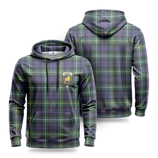 Campbell Argyll Modern Tartan Crest Hoodie 1500