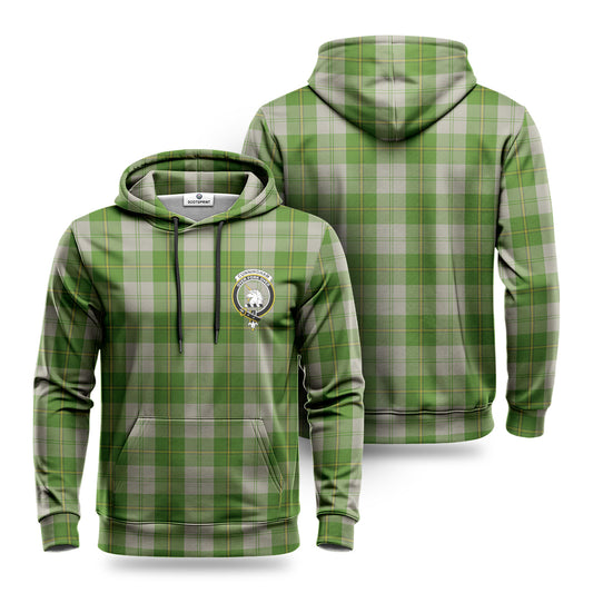 Cunningham Dress Green Dancers Tartan Crest Hoodie 1500