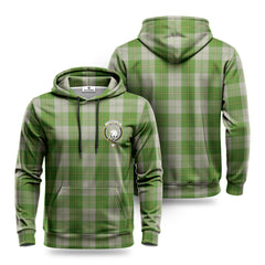 Cunningham Dress Green Dancers Tartan Crest Hoodie