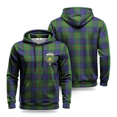 Dundas Modern Tartan Crest Hoodie