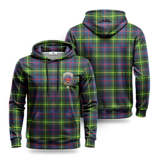 Farquharson Modern Tartan Crest Hoodie 1500