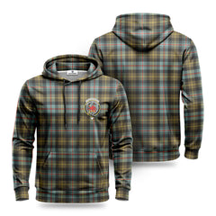 Farquharson Weathered Tartan Crest Hoodie