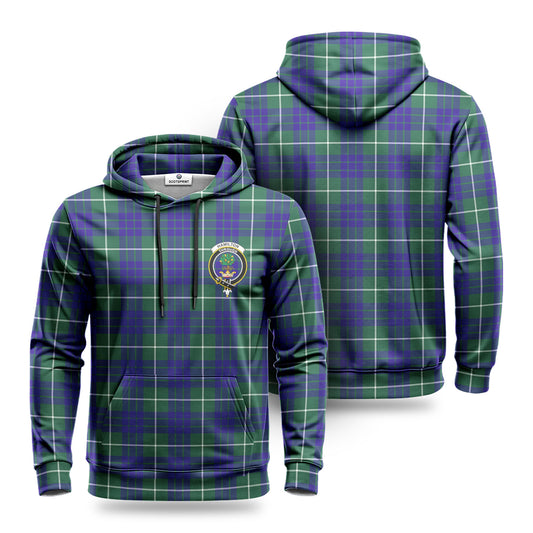 Hamilton Hunting Modern Tartan Crest Hoodie 1500