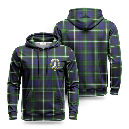 Lamont Modern Tartan Crest Hoodie 1500