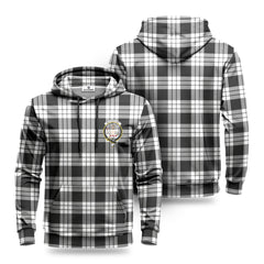 MacFarlane Black _ White Tartan Crest Hoodie