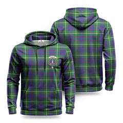 MacIntyre Hunting Modern Tartan Crest Hoodie