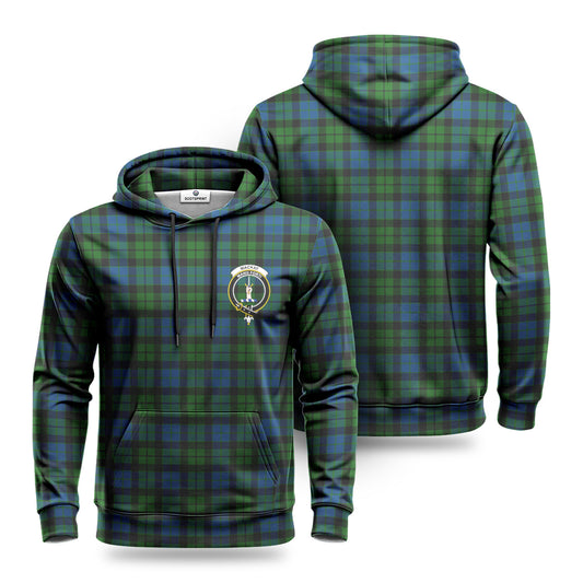 MacKay Modern Tartan Crest Hoodie 1500