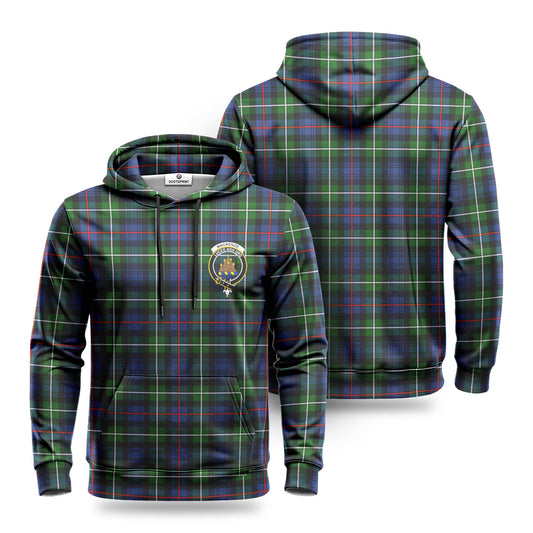 MacKenzie Modern Tartan Crest Hoodie 1500