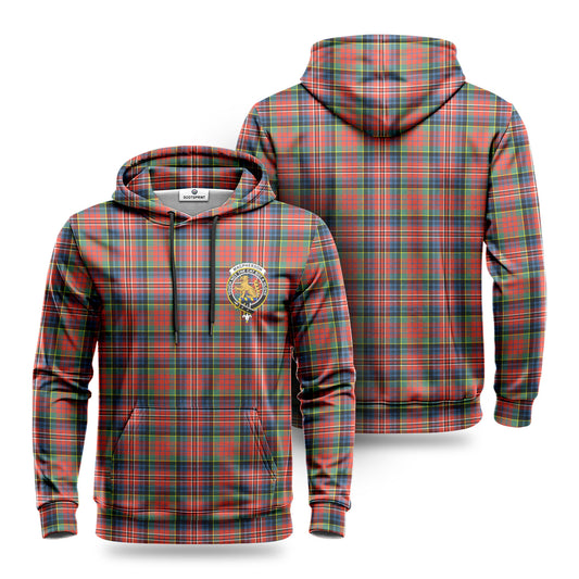 MacPherson Ancient Tartan Crest Hoodie 1500