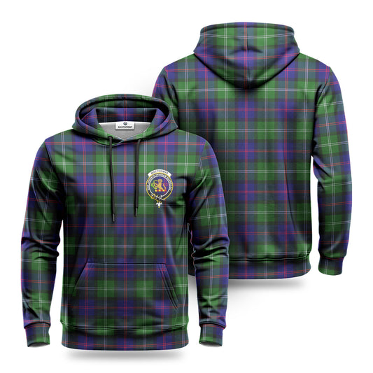 MacThomas Modern Tartan Crest Hoodie 1500