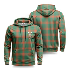 Menzies Green Ancient Tartan Crest Hoodie