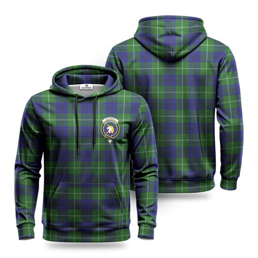 Oliphant Modern Tartan Crest Hoodie 1500