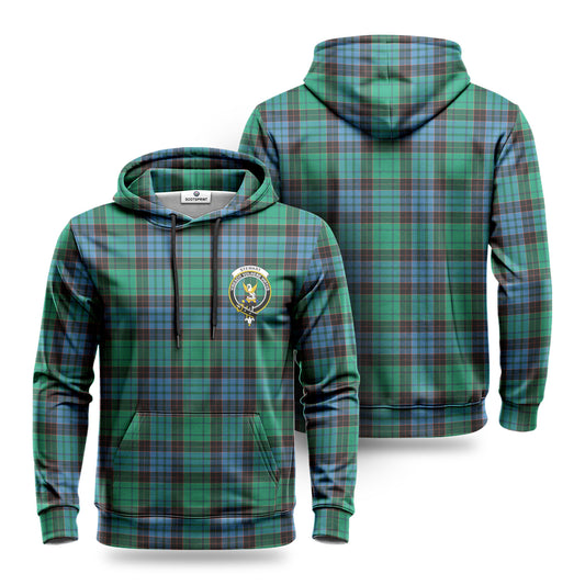 Stewart Old Ancient Tartan Crest Hoodie 1500