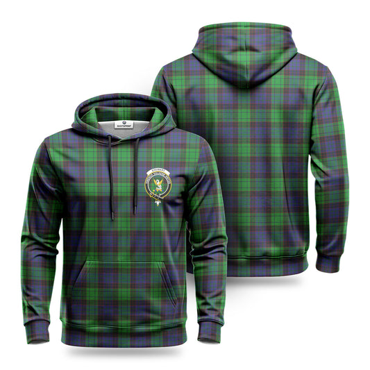 Stewart Old Modern Tartan Crest Hoodie 1500