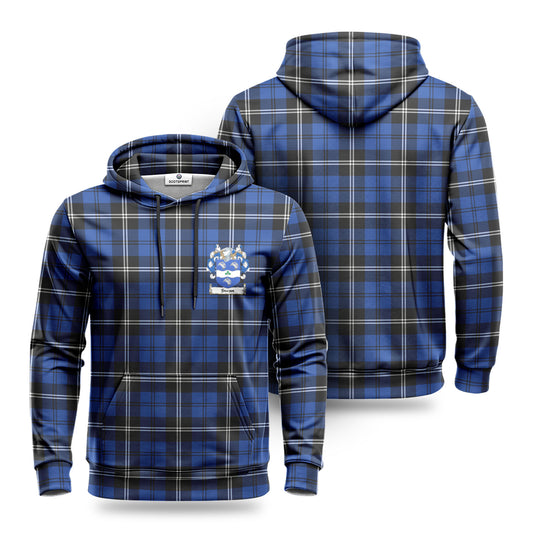 Swan Tartan Coat of Arms Hoodie 1500