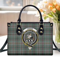 Craig Tartan Crest Leather Handbag