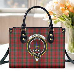 Dalzell Tartan Crest Leather Handbag