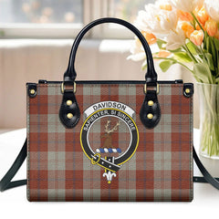 Davidson Dress Dancers Tartan Crest Leather Handbag