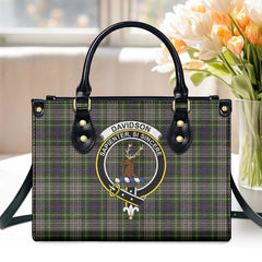 Davidson Tulloch Dress Tartan Crest Leather Handbag