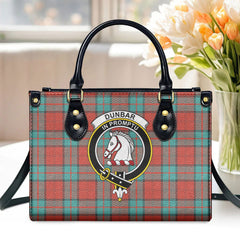 Dunbar Ancient Tartan Crest Leather Handbag