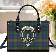 Gunn Modern Tartan Crest Leather Handbag