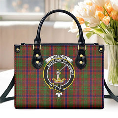 Lumsden Tartan Crest Leather Handbag