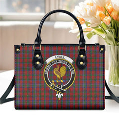 Lyall Tartan Crest Leather Handbag