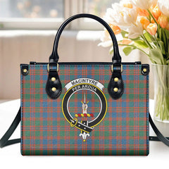 MacIntyre Ancient Tartan Crest Leather Handbag