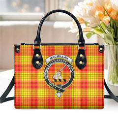 MacMillan Clan Tartan Crest Leather Handbag