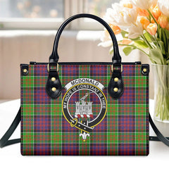 McDonald (Clan Ranald) Tartan Crest Leather Handbag