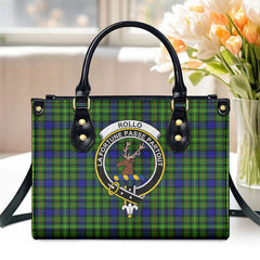 Rollo Modern Tartan Crest Leather Handbag