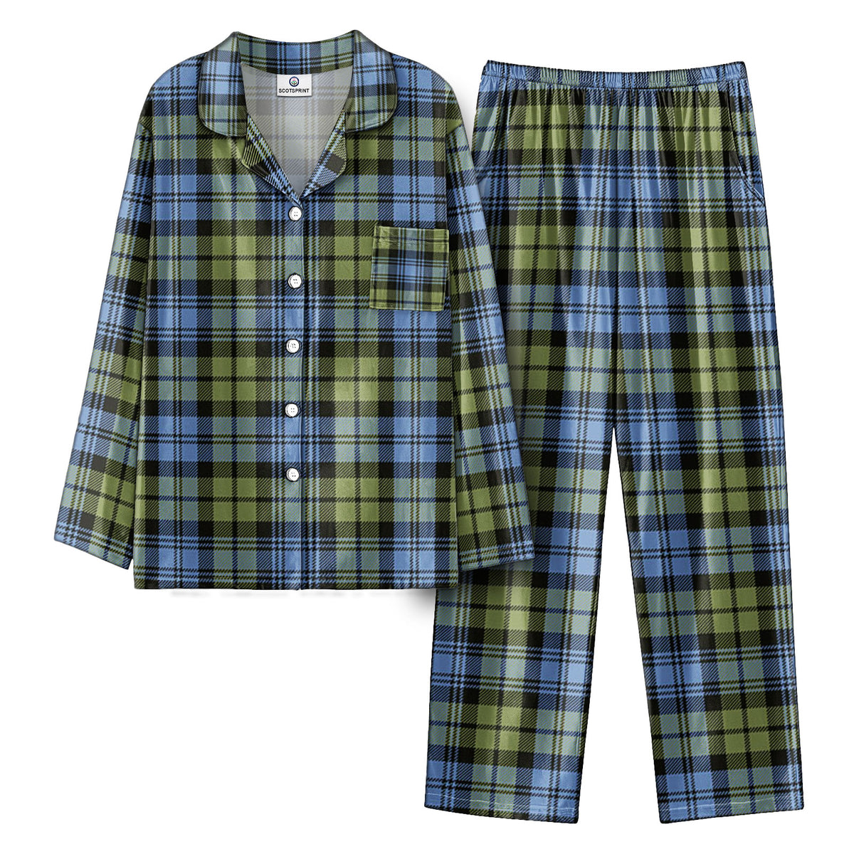 Campbell Faded Tartan Pajama Set