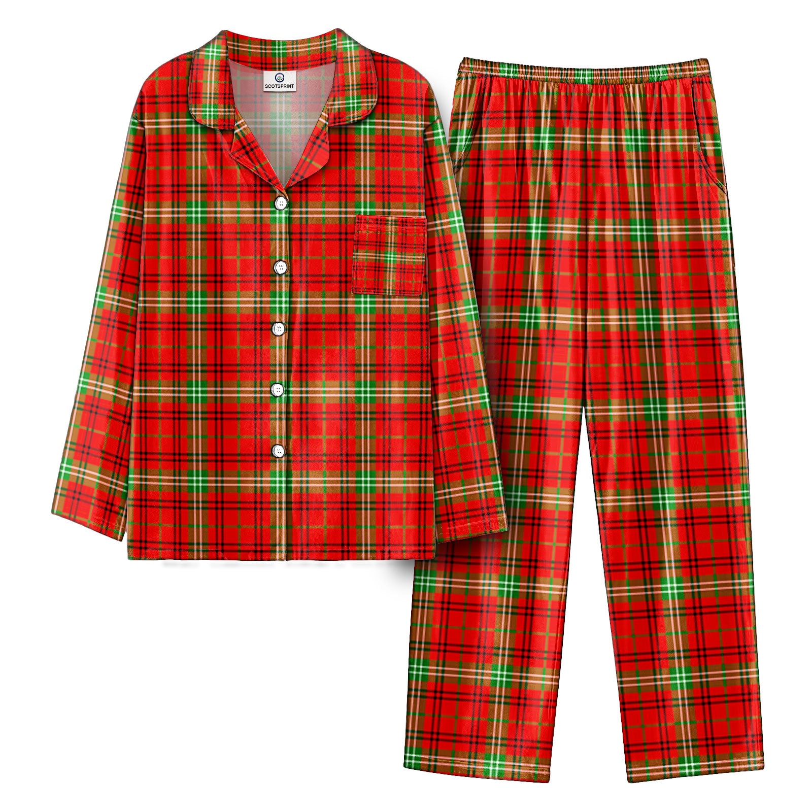 Morrison Red Modern Tartan Pajama Set – Scotsprint