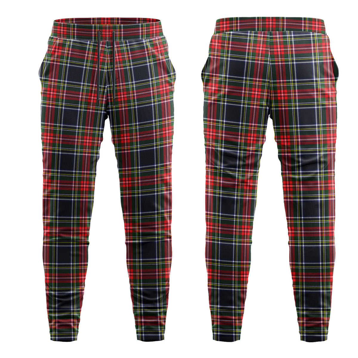 Stewart Black Tartan Sweatpants